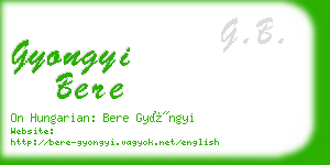 gyongyi bere business card